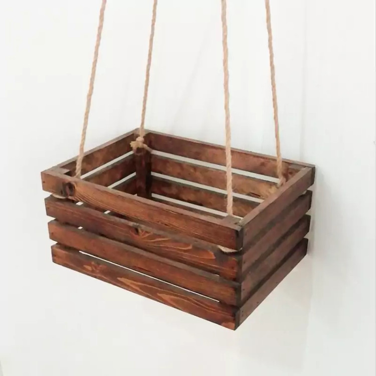 باکس آویز گلدان با آویز کنفی