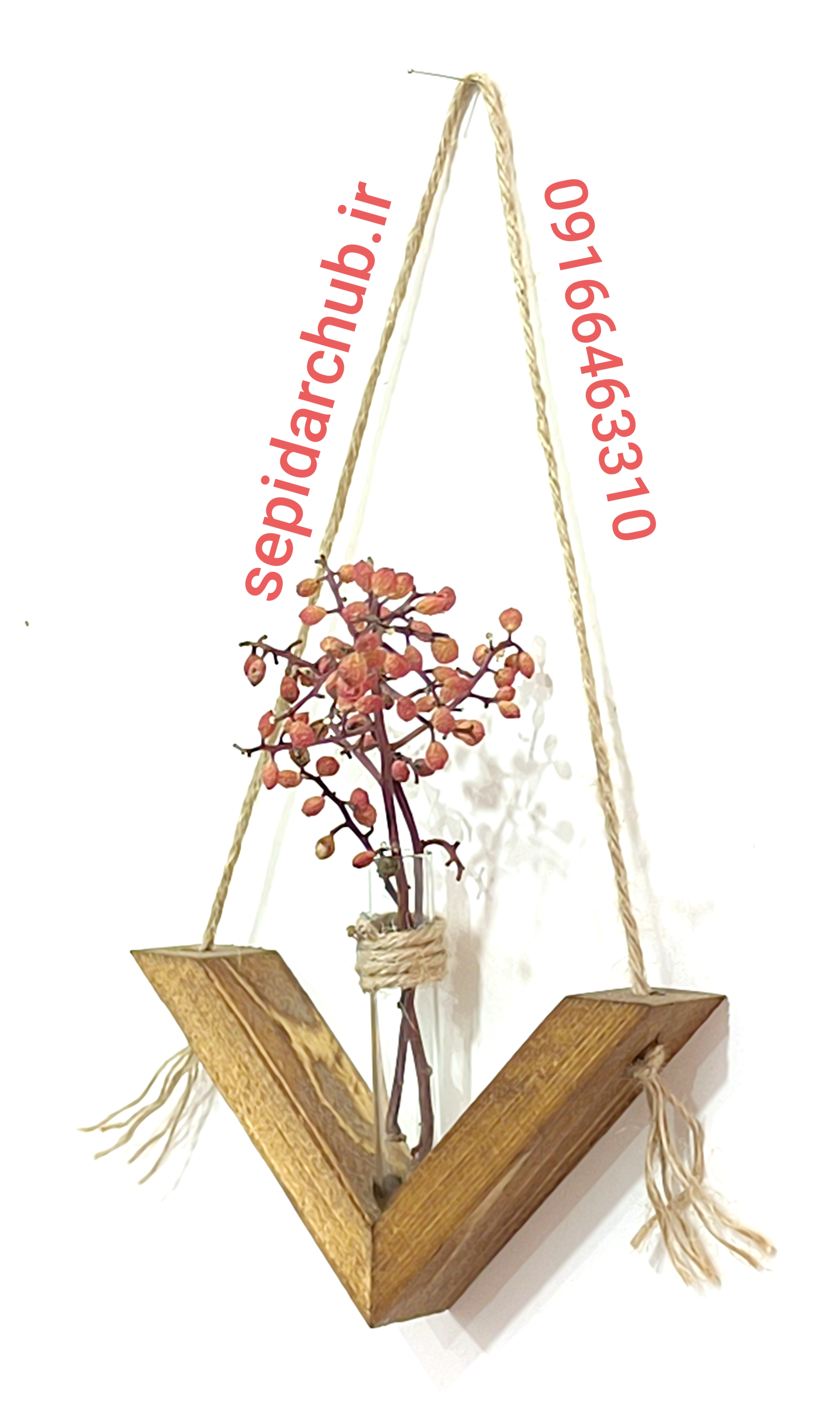 گلدان چوبی دیواری مدل سایز کوچک