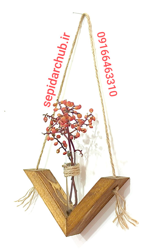 گلدان چوبی دیواری مدل سایز کوچک